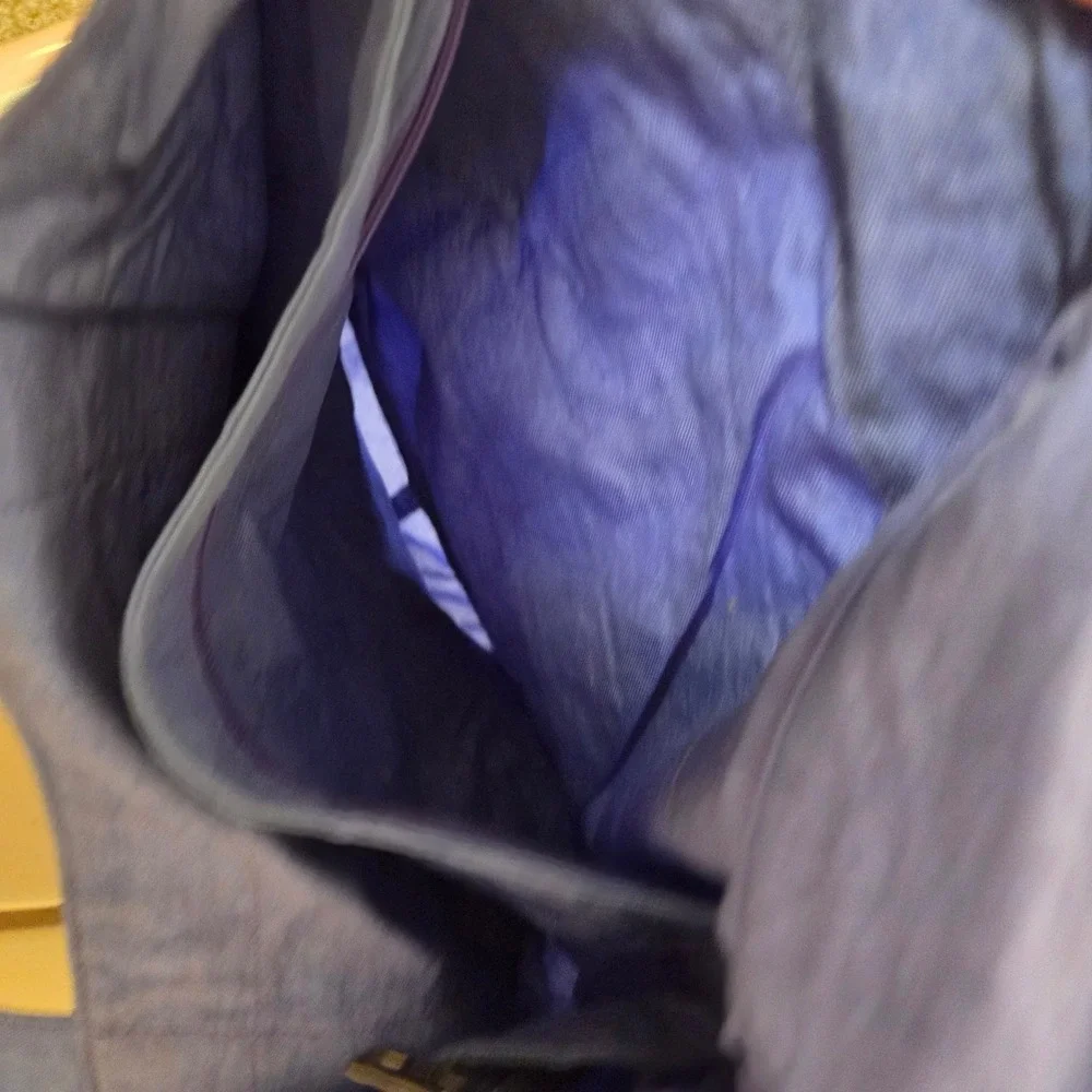 Mondo Blue Nylon Convertible Tote Backpack Multi Pocket Y2K Gorpcore Bag